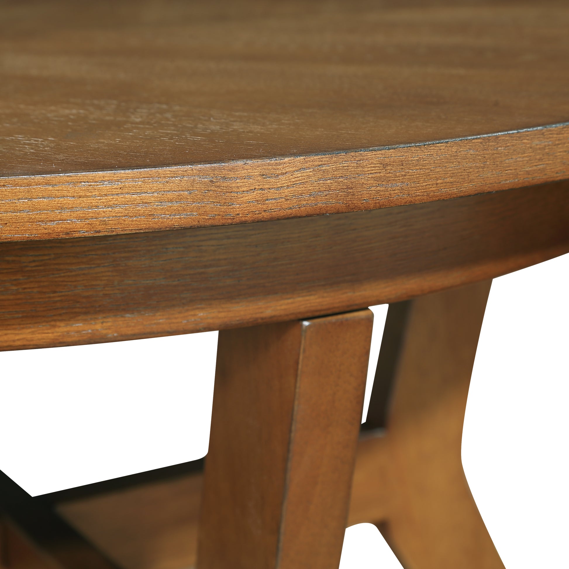 32Inch Wood Round Coffee Table For Living Room,Mid Century Farmhouse Circle Wooden Coffee Tables For Apartment, Easy Assembly, Walnut Walnut Rubber Wood