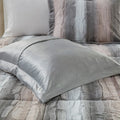 4Pc Faux Fur Comforter Set Queen Multicolor Polyester