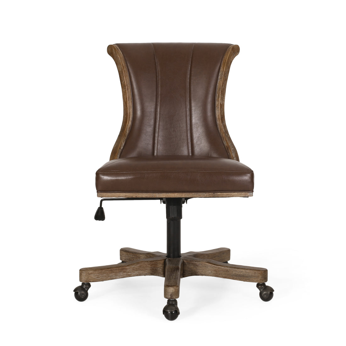 Swivel&Lift Office Chair Brown Neutral Pu