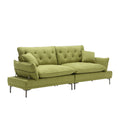 United Linen Sofaaccent Sofa Seat Sofa With Metal Feet Olive Linen 3 Seat