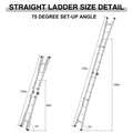 17Ft Multi Position Foldable Aluminum Ladder, A Frame And Straight Ladder, Ansi 250Lbs Grey Aluminium Alloy