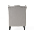 Toddman Hi Back Club Chair Silver Fabric