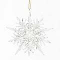 Set Of 6 Iron Snowflake Hanger, Decorative Hanging Ball Christmas Tree Ornaments For Holiday Party Decorations White Iron