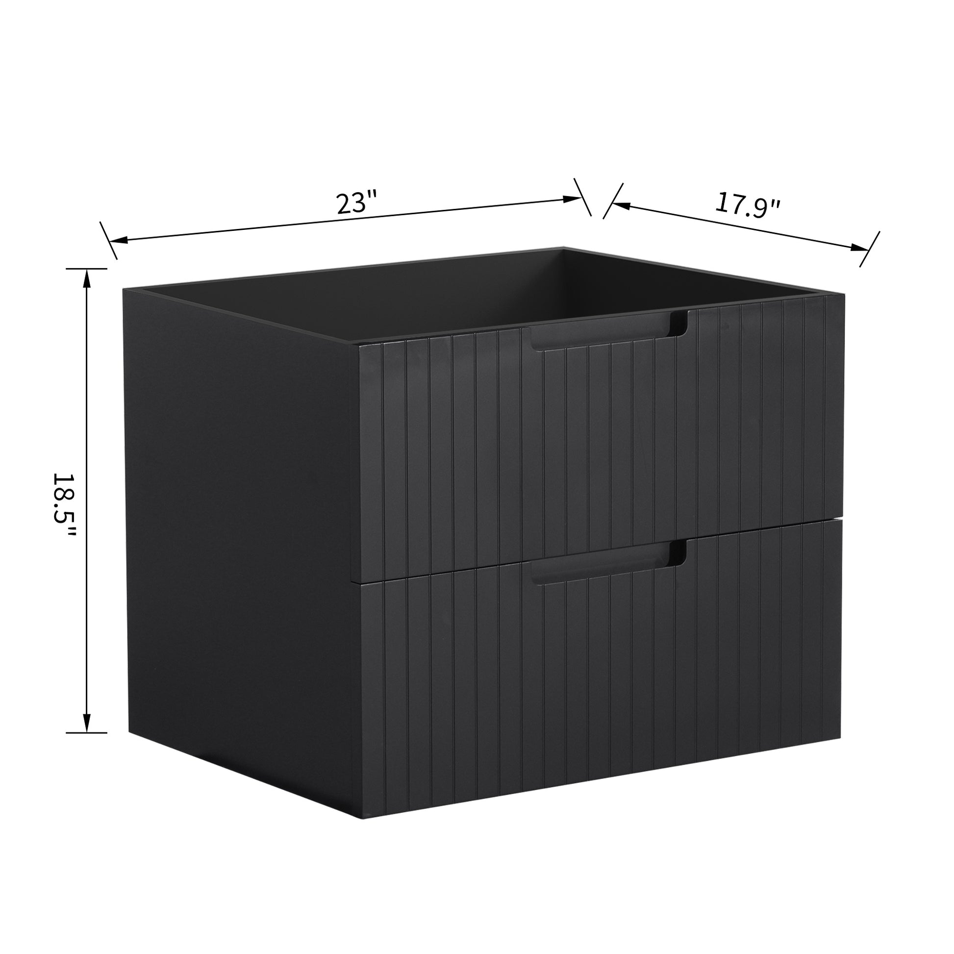 Hk2301 24 Bk Cabinet Black Mdf