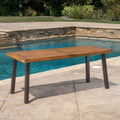 Della Dining Table Teak Wood Metal