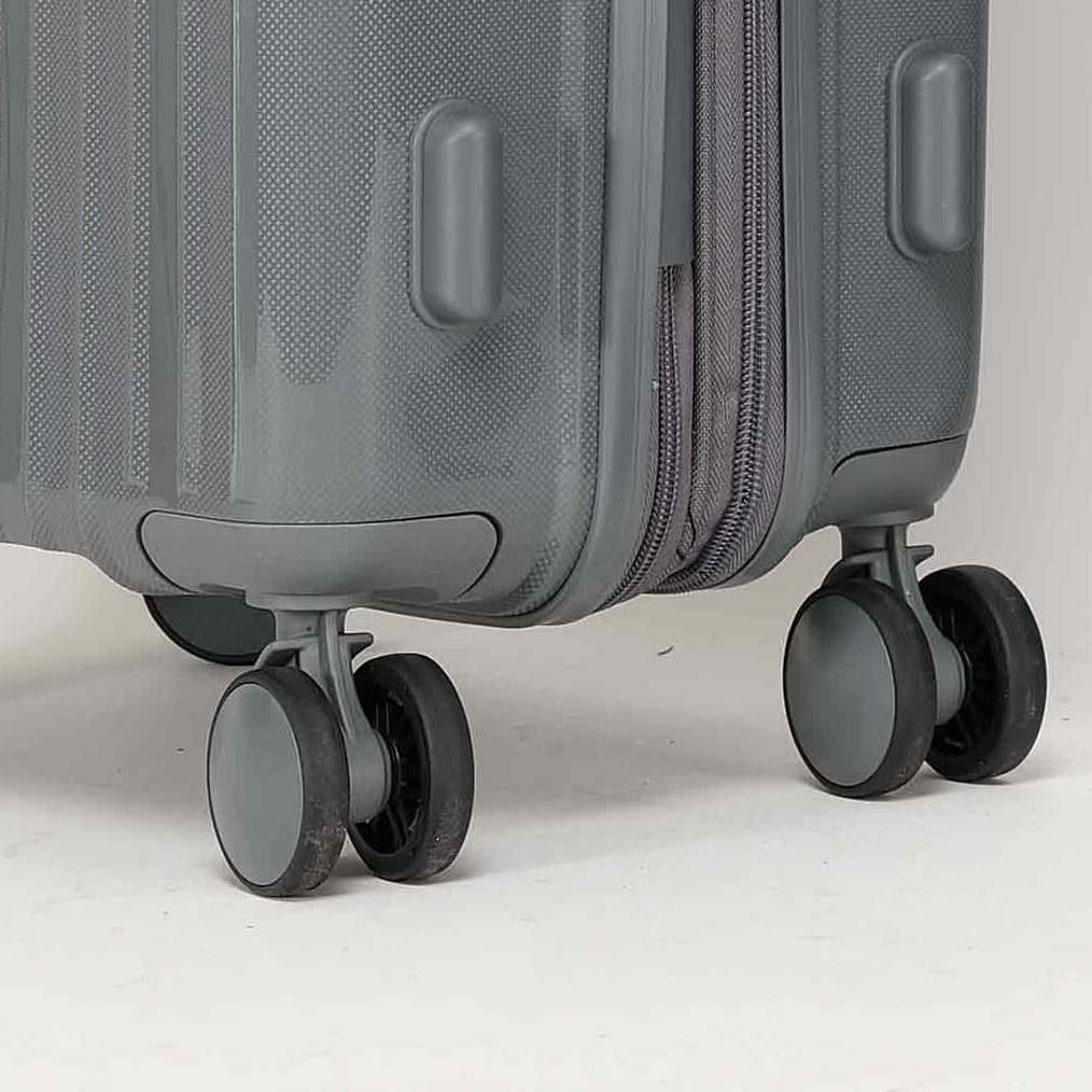 Expandable Luggage Sets 3 Piece,Luggage Set Pp Material Travel Suitcase Set With Spinner Wheels For Men Women, 20'' 24'' 28'' Gray Polypropylene