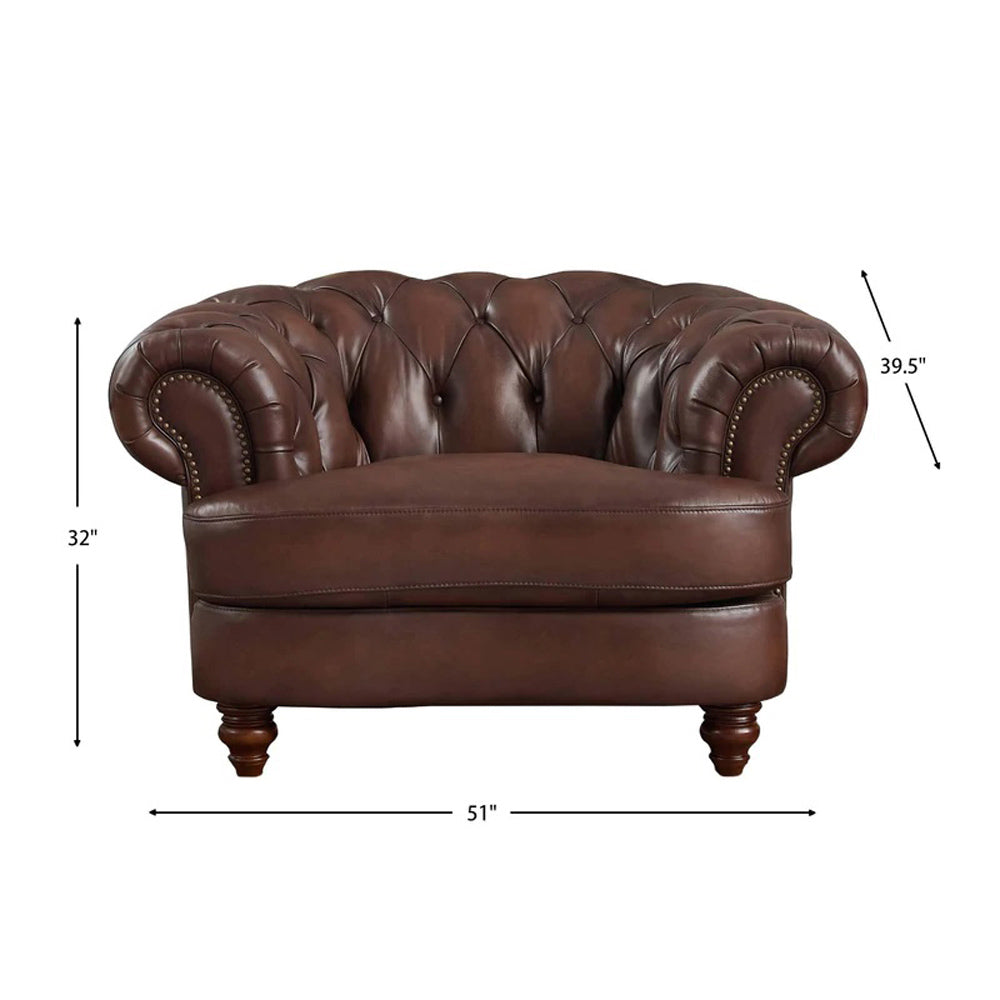 Newport Leather Chair Caramel Primary Living Space Mid Century Modern Eucalyptus Down Filling Leather