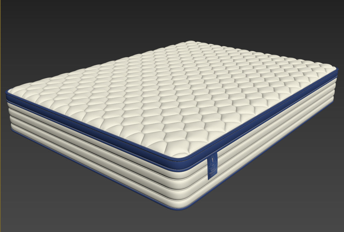 Mattress Home Mattress Bedroom Mattress Double Mattress Gel Memory Cotton Mattress Full Size Mattress Roll Pack Compression Mattress Box Mattress White Blue Foam Spring Queen