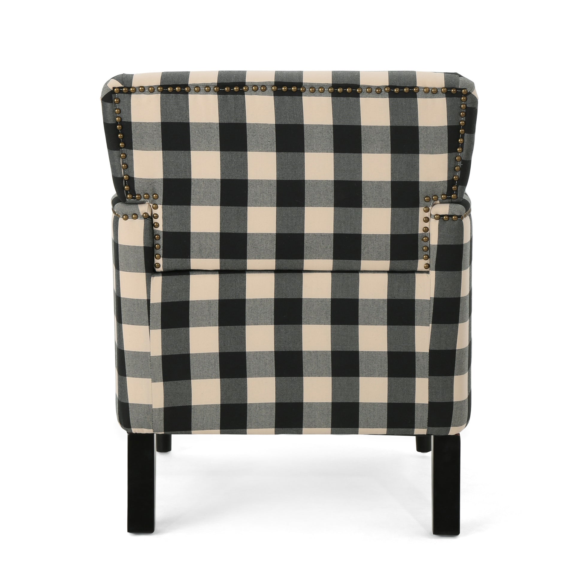 Harrison Tufted Club Chair Black Fabric