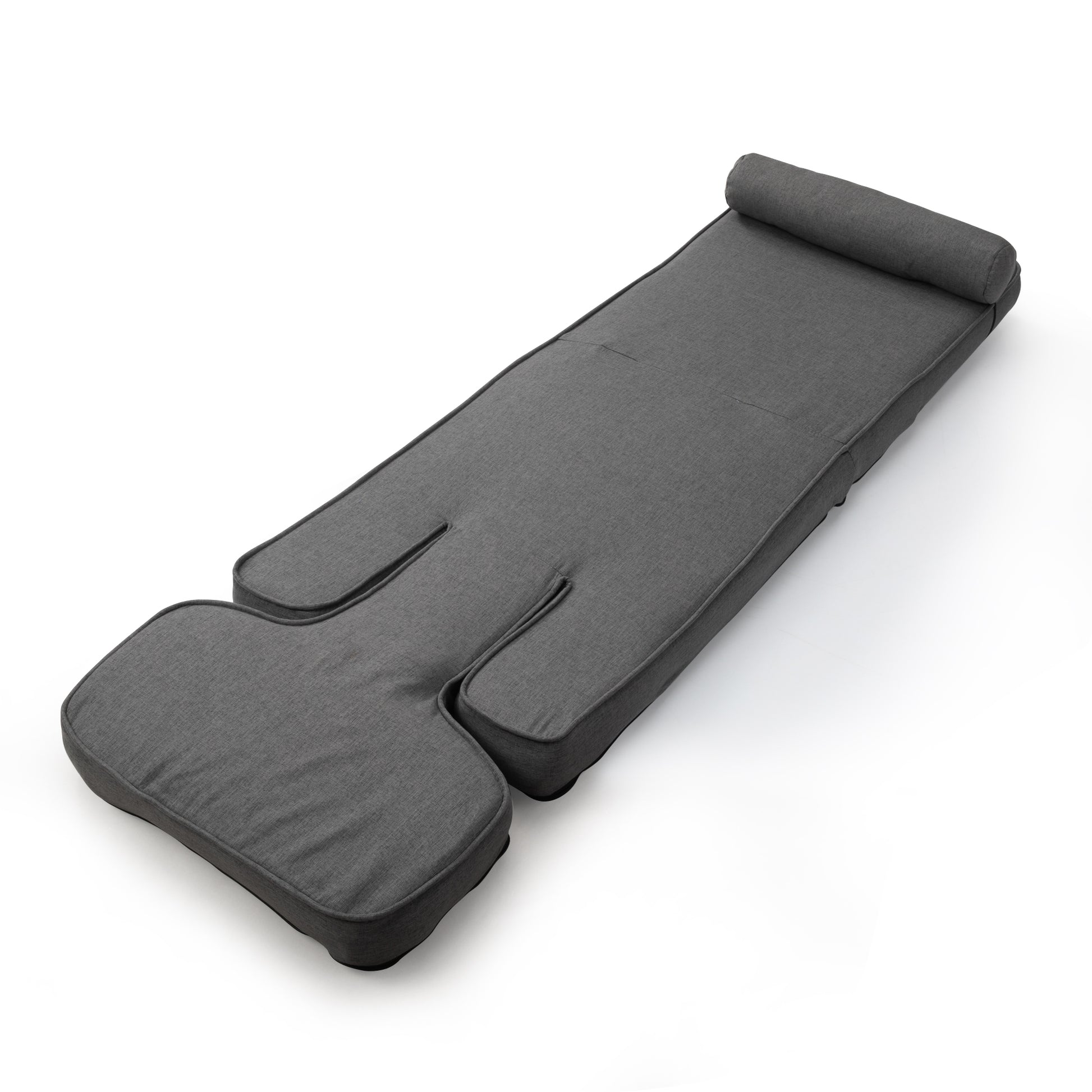 Convertible Sofa Bed With Detachable Cove Gray Gray Cotton