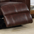 Modern Electric Leather Recliner Chair With Gentle Lower Lumbar Massager For Living Room Home Theater Bedroom Brown 1Pc Brown Wood Primary Living Space Contemporary,Modern Leather