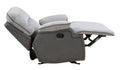 Cyprus 3 Piece Reclining Living Room Set Gray Gray Fabric