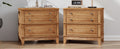 Hazel 3 Drawer Hazel 3 Drawer Side Table For Living Room, Hallway, Entryway, Set Of Two Old Sku:Bs315640Aad Natural Solid Wood