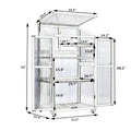 62Inch Height Wood Large Greenhouse Balcony Portable Cold Frame With Wheels And Adjustable Shelves For Outdoor Indoor Use, Forest Green Green Casual Wood Solid Wood