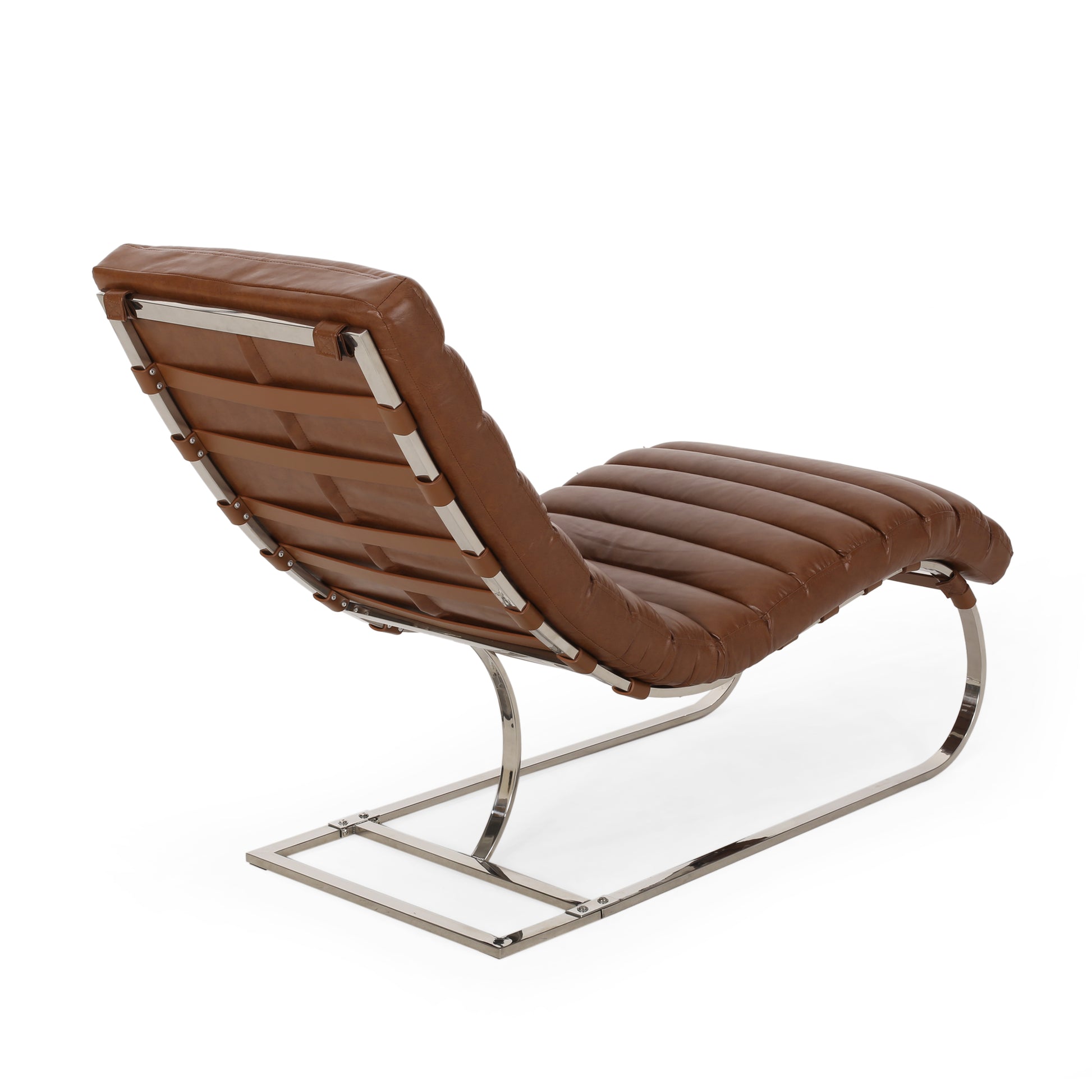 S Chaise Lounge Light Brown Pu