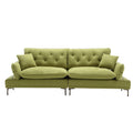 United Linen Sofaaccent Sofa Seat Sofa With Metal Feet Olive Linen 3 Seat