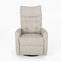 Glider Swivel Recliner Chair Beige Fabric