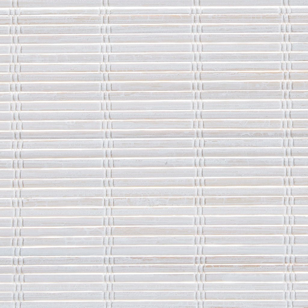 Bamboo Light Filtering Roman Shade 64"L White Bamboo