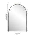 Arched Mirror,Wall Mirror For Bathroom,Vanity Mirror Or Wall Decor Arch Mirror For Livingroom Bedroom Entryway,Silver Silver Glass,Mdf Iron