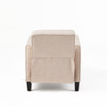 Light Beige Linen Push Back Chair For Elegant Home D Cor Light Beige Fabric