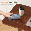 Adjustable Mobile Bed Desk, Computer Desk, Mobile Standing Desk, Lifting Desk, Desk, Brown Brown Metal & Wood