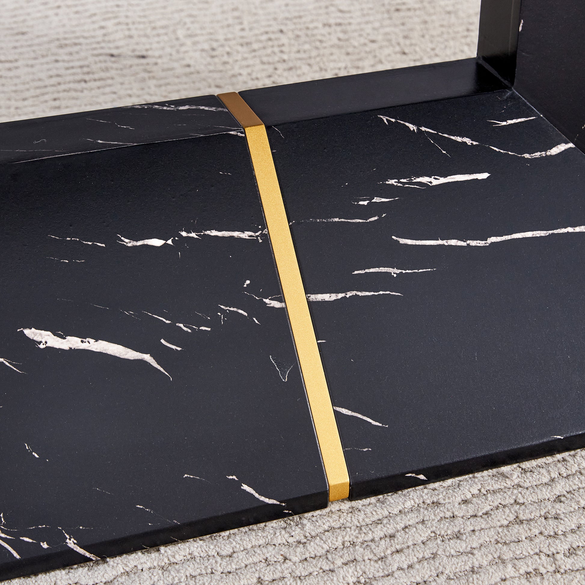 Table And Chair Set.This Modern Dining Table With Mdf Marbled Design Gives You A Luxurious And Elegant Feel.Paired With Multiple Chairs With Pu Artificial Leather Backrest Cushions And Black Legs. Black Seats 4 Mdf