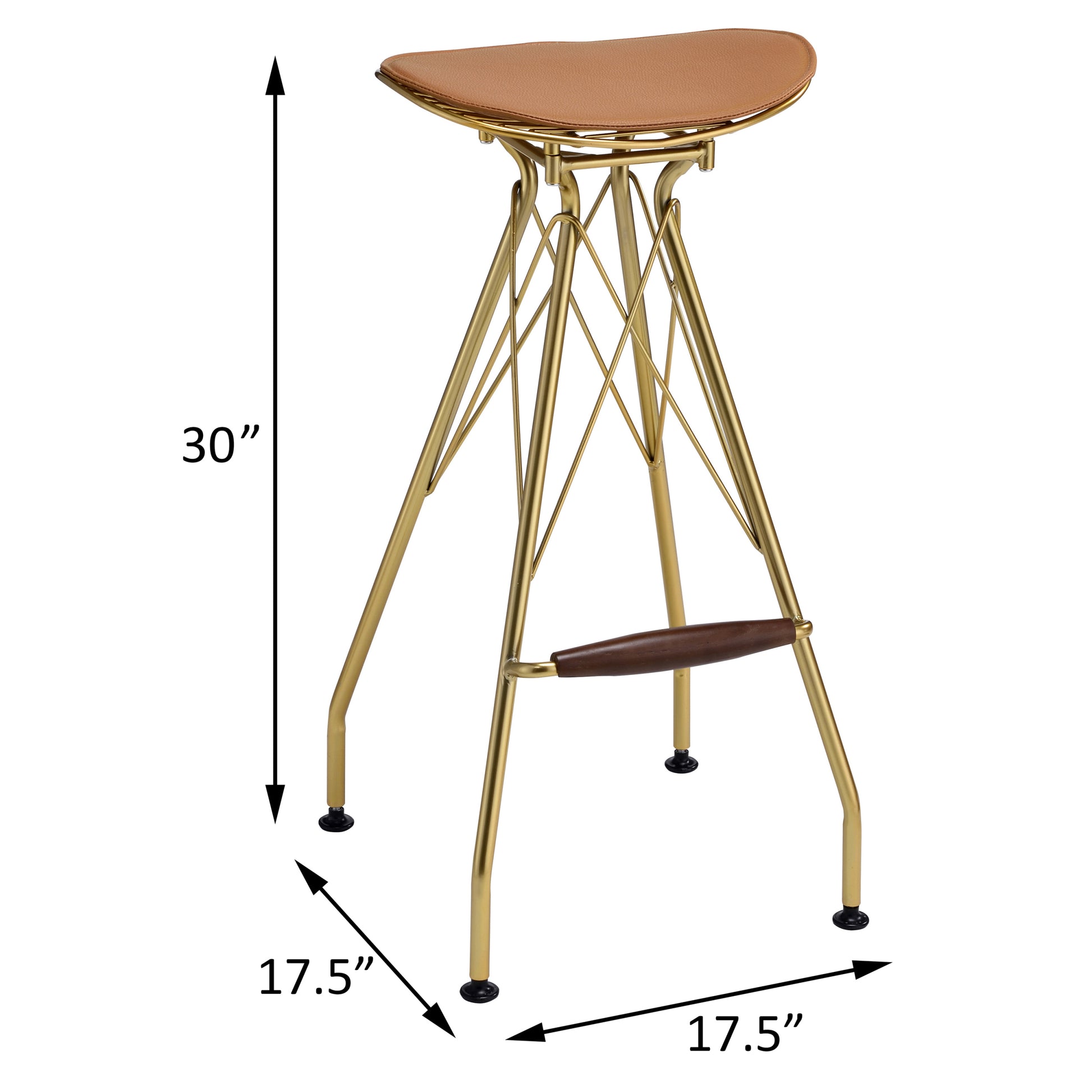 Whiskey And Gold Backless Bar Stools Set Of 2 Orange Bedroom Modern Bar Stools Set Of 2 Fabric Metal