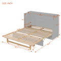 Queen Murphy Bed With Large Drawers,Gray Queen Gray Plywood