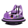 12V Ride On Bumper Car For Kids,Electric Car For Kids,1.5 5 Years Old,W Remote Control, Led Lights, Bluetooth & 360 Degree Spin, Vehicle Body With Anti Collision Paddingfive Point Safety Belt,2Wd Purple Polyethylene