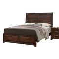 Walnut Queen Bed Box Spring Required Queen Walnut Wood Brown Panel Wood