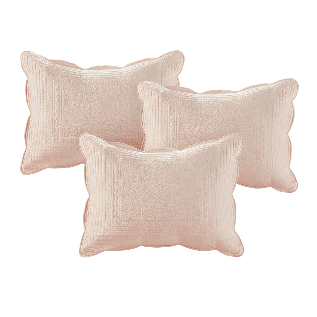 6 Piece Reversible Soped Edge Daybed Cover Set Blush Daybed Blush Microfiber
