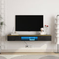 Floating Tv Stand Wall Mounted With 16 Color Leds,69