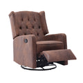 Coolmore Rocking Recliner Chair,360 Degree Swivel Nursery Rocking Chair,Glider Chair,Modern Small Rocking Swivel Recliner Chair For Bedroom,Living Room Chair Home Theater Seat Coffee Coffee Microsuede