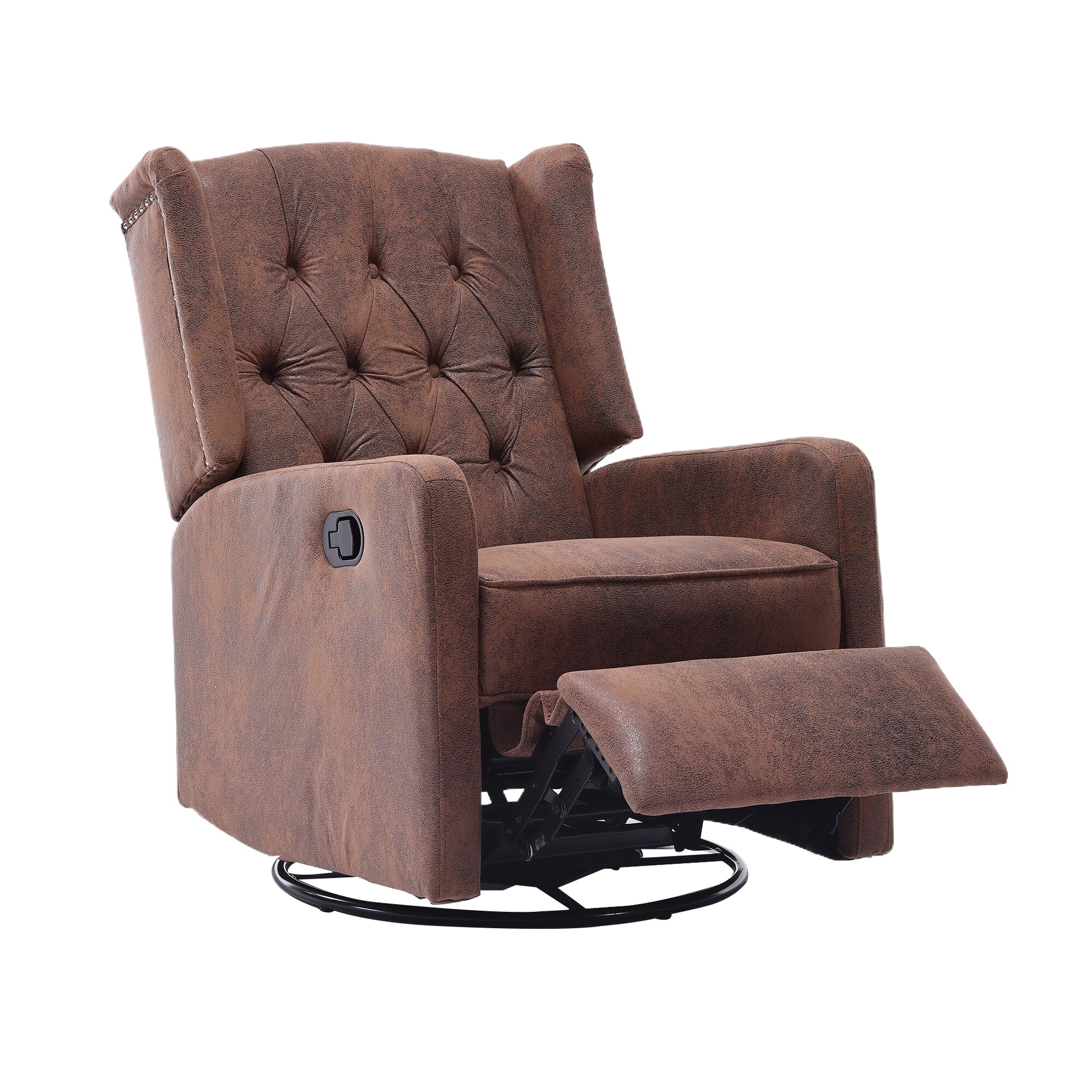 Coolmore Rocking Recliner Chair,360 Degree Swivel Nursery Rocking Chair,Glider Chair,Modern Small Rocking Swivel Recliner Chair For Bedroom,Living Room Chair Home Theater Seat Coffee Coffee Microsuede