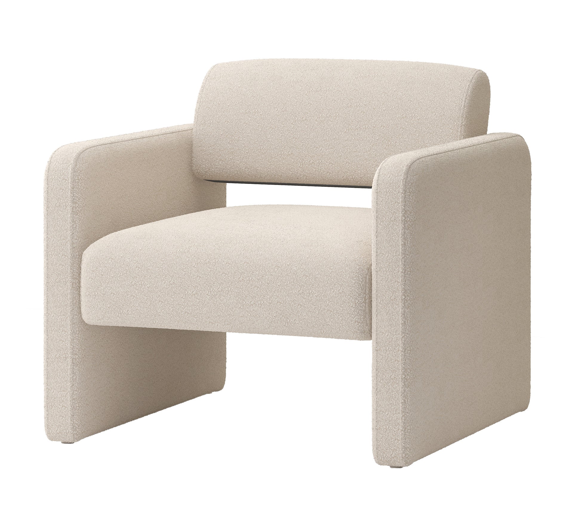 Beige Single Sofa Chair, Upholstered Comfortable Chair With Armrests, For Dining Room Bedroom Living Room Reception Beige 30.9"*30.51"*30.11" Beige Velvet