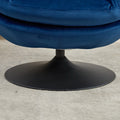 39A Rocking And Swivel Leisure Chair Lounge Chair Velvet Blue Color With Ottoman Blue Velvet