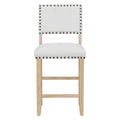 5 Piece Counter Height Dining Set, Classic Elegant Table And 4 Chairs In Natural Wood Wash Natural Wood Wash Solid Wood
