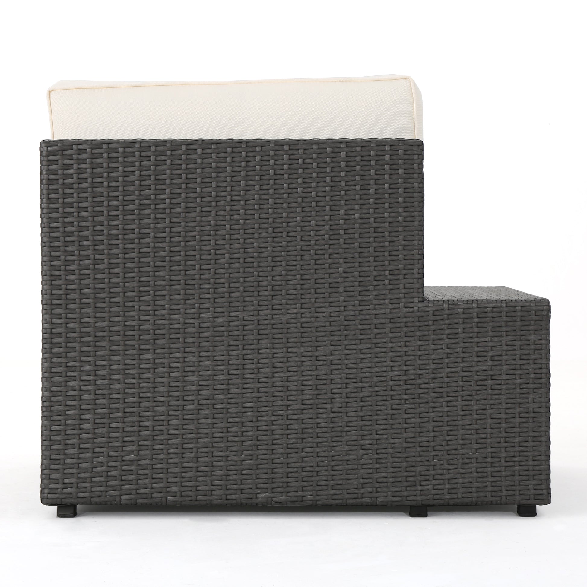 Santa Cruz Arm Chairs L & R Grey Pe Rattan Iron