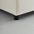 Mid Century Modern 3 Seater Sofa Couch For Living Room Modular Sectional Armless Sofa, Ultra Soft Chenille Fabric, Sturdy Frame, Comfortable And Stylish Furniture Beige Foam Chenille 2 Seat