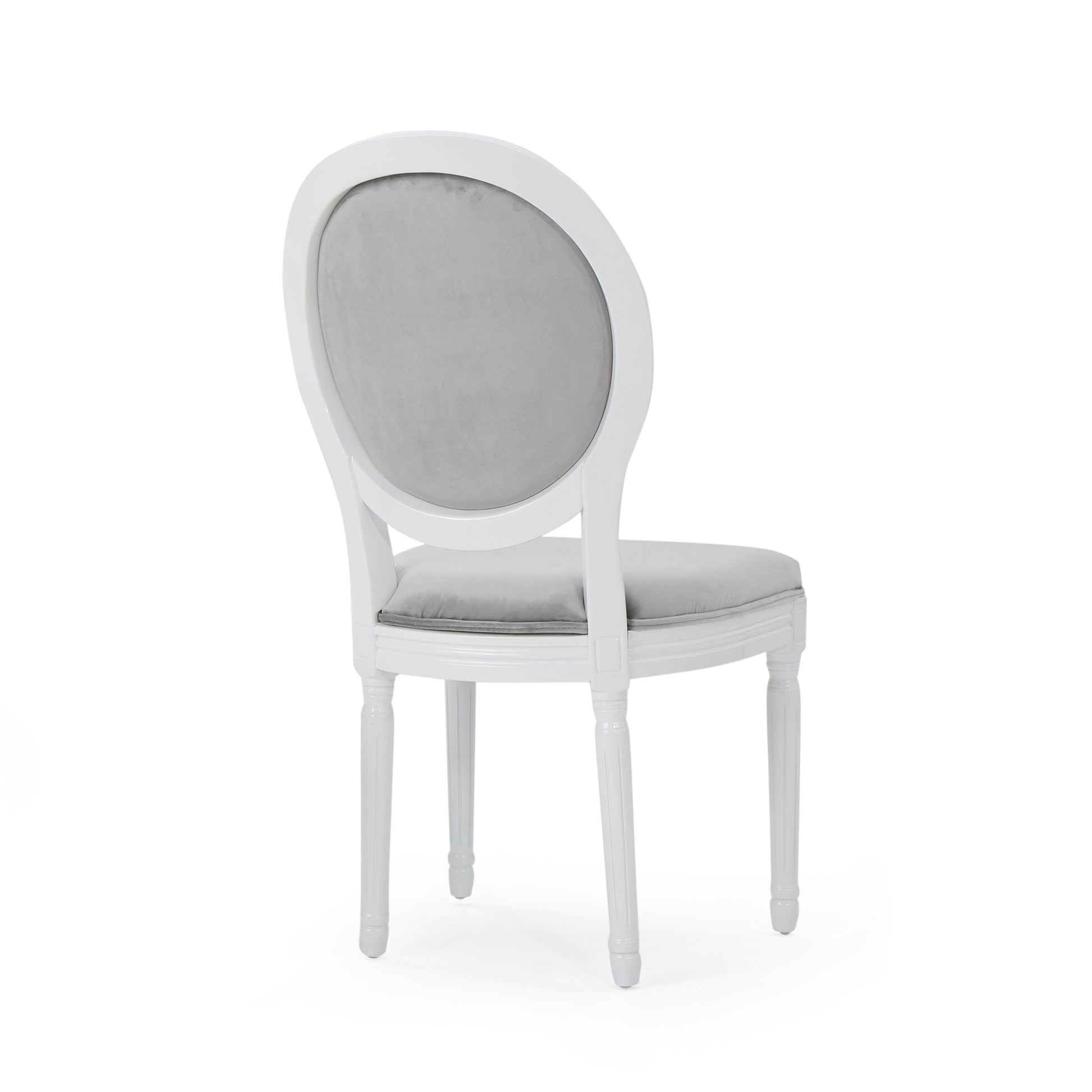 Kd Dining Chair Set Of 2 Grey Velvet