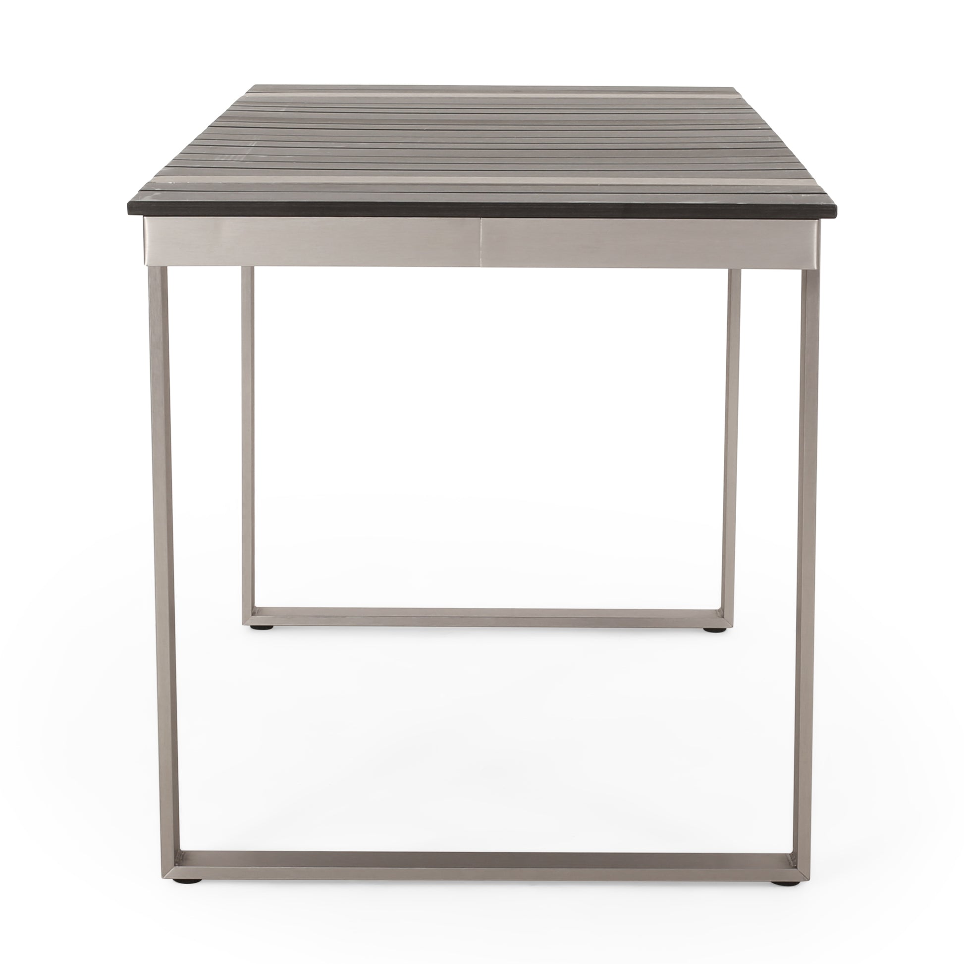 Dining Table, Silver Gray Gray Wood