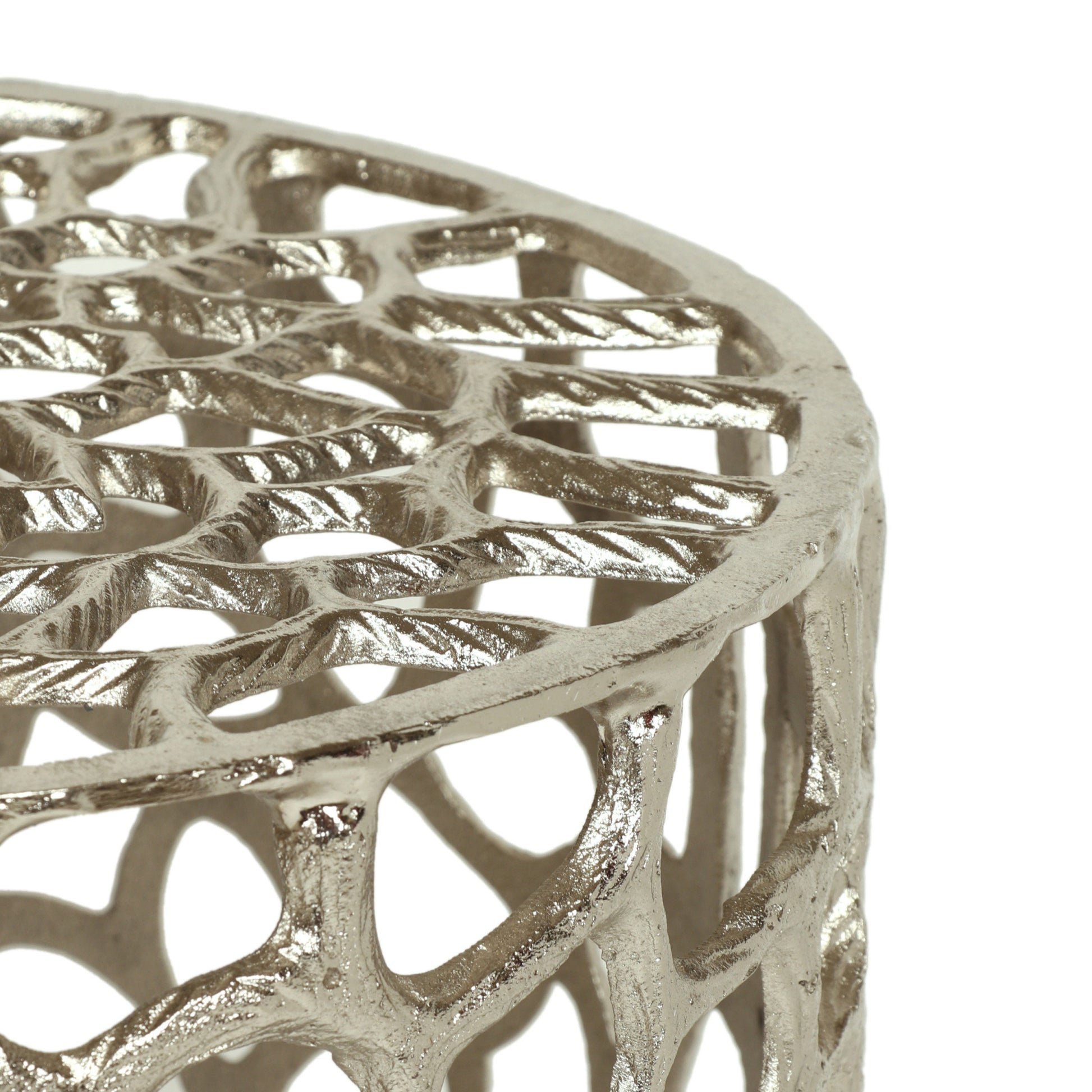 Mesh Stool Nickel Aluminium