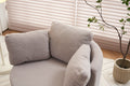 029 Teddy Fabric Swivel And Storage Chair With Back Cushion For Living Room,Light Gray Light Gray Primary Living Space Modern Foam Teddy