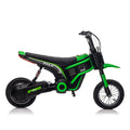 24V14Ah Kids Ride On 24V Electric Toy Motocross Motorcycle Dirt Bike Xxl Large,Speeds Up To 14.29Mph,Dual Suspension, Hand Operated Dual Brakes, Twist Grip Throttle, Authentic Motocross Bike Geometry Green Polypropylene