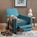 Teal Linen Push Back Chair For Elegant Home D Cor Teal Fabric