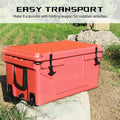 White Outdoor Camping Picnic Fishing Portable Cooler 65Qt Portable Insulated Cooler Box Red Garden & Outdoor Abs Plastic