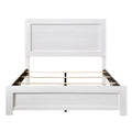 White Finish Full Size Panel Bed Wooden Bedroom Furniture 1Pc, Bed In A Box Box Spring Required Full White Bedroom Bed Frame Wood