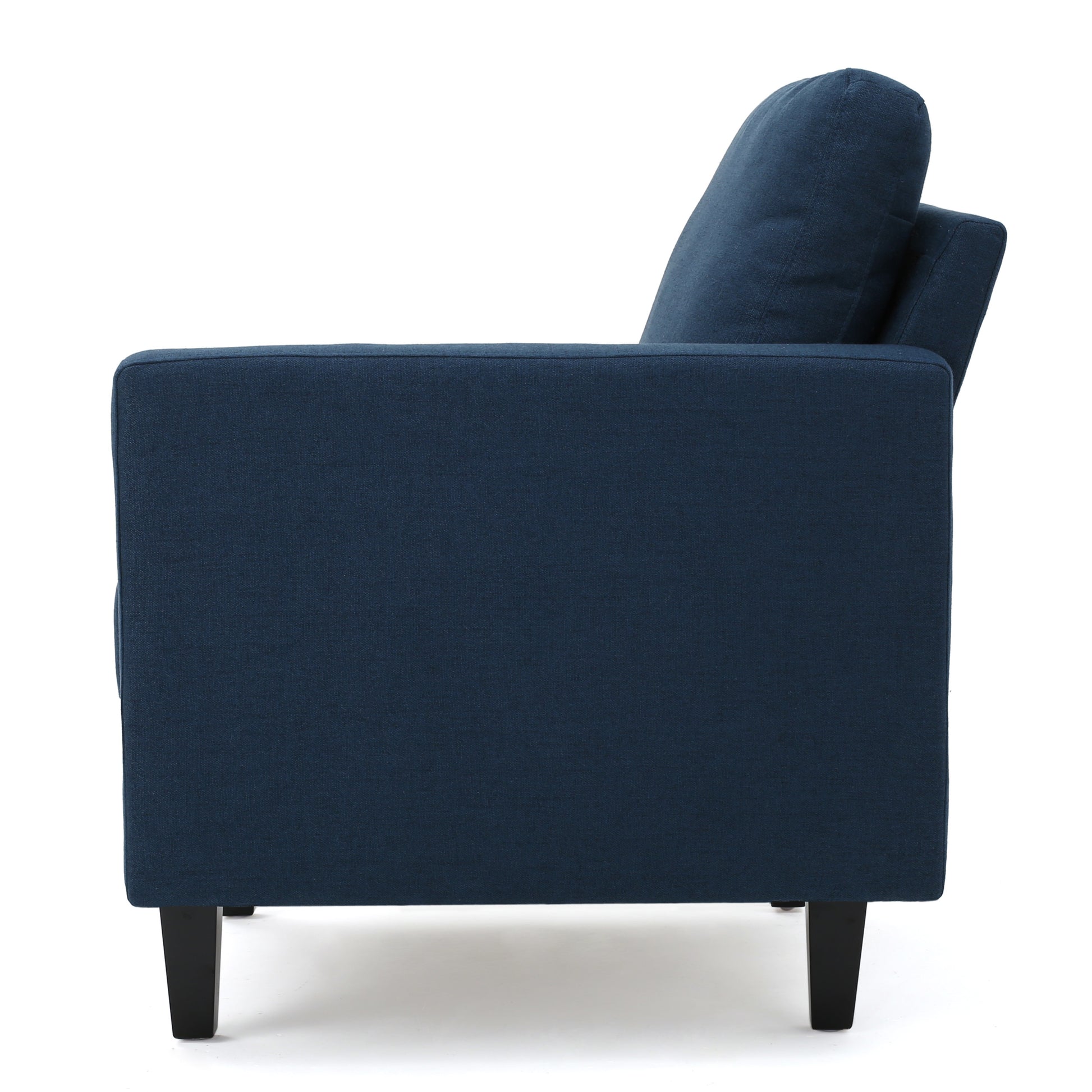 Arm Sofa Navy Blue Fabric 1 Seat