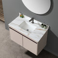 43 Inch Marble Vanity Top, Bathroom Vanity Top With Undermount Rectangular Middle Sink And 4