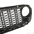 Front Mesh Grille Grid Grill For 2018 2024 Jeep Wrangler Rubicon Sahara Sport Jl Jt Grill With Camera Hole Black Plastic Black Abs